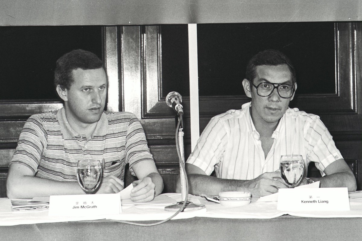 Jim McGrath (left) attends a Horse of the Year election during his time working for the Royal Hong Kong Jockey Club and South China Morning Post. Photo: M Chan