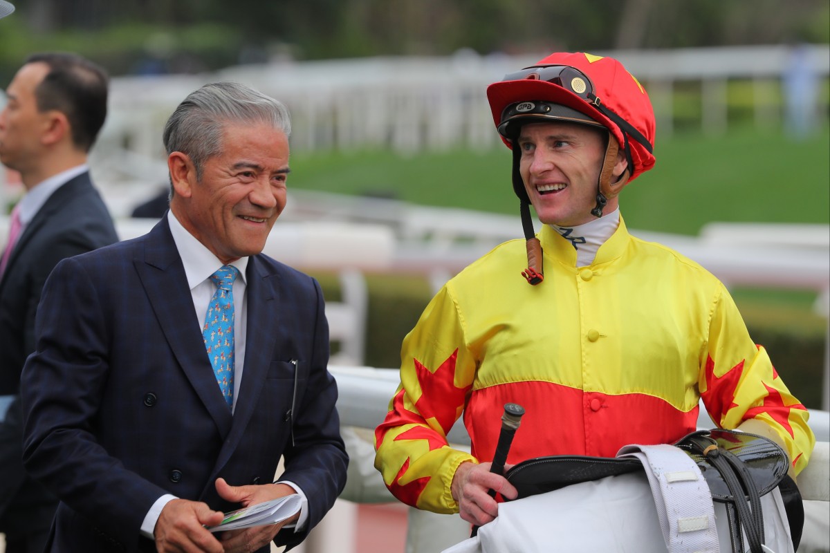 Tony Cruz and Zac Purton are all smiles after a California Spangle victory. Photos: Kenneth Chan