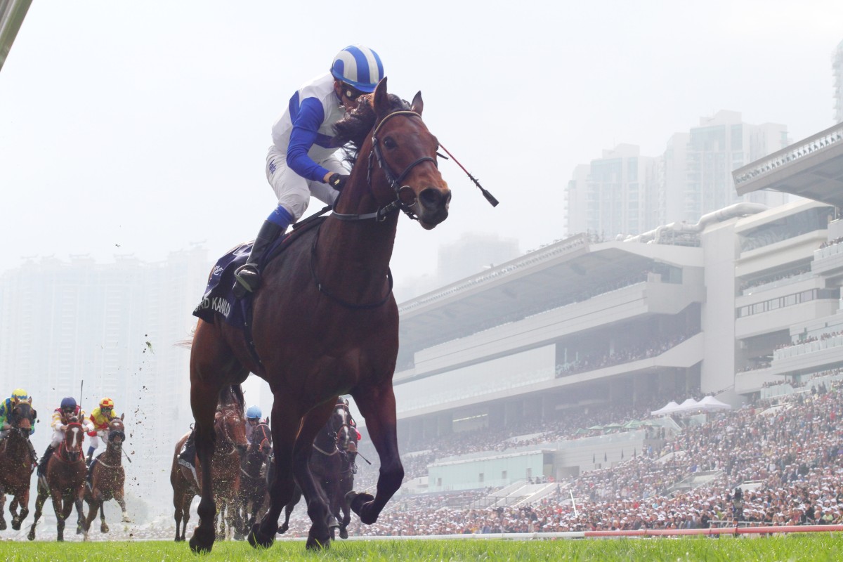 Lord Kanaloa storms to victory in the 2013 Hong Kong Sprint. Photo: Kenneth Chan