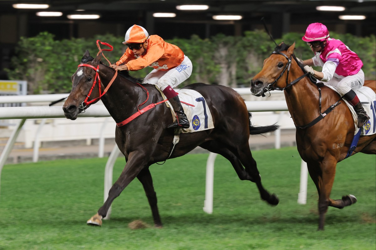 Howdeepisyourlove triumphs under Karis Teetan at Happy Valley earlier this year. Photo: Kenneth Chan