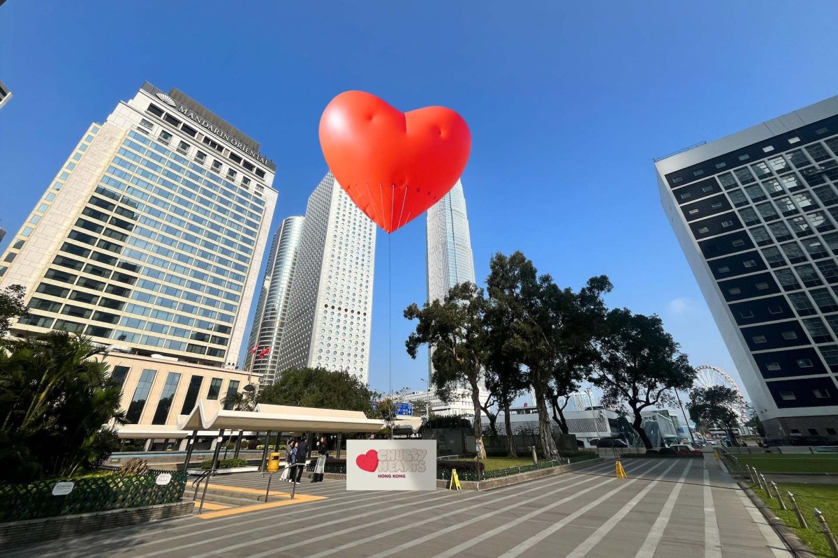 “Chubby Hearts”, an arts installation by British fashion designer Anya Hindmarch, will make its debut in Hong Kong on Valentine’s Day. Photo: Culture, Sports and Tourism Bureau