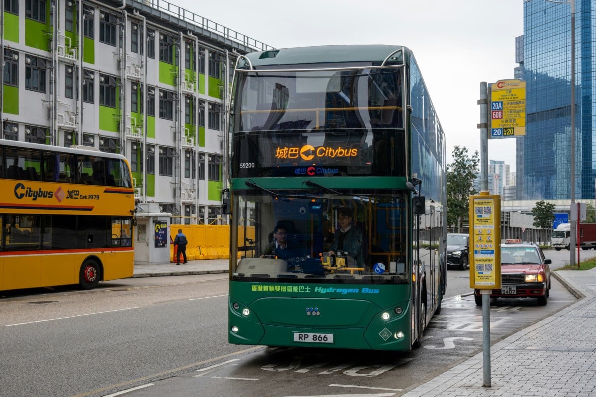 Road testing on the first hydrogen bus in Hong Kong has kicked off. Photo: Handout