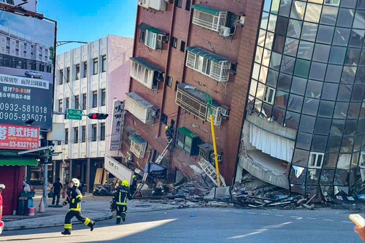 The Taiwanese county of Hualien has been struck by two quakes only 13 minutes apart. Photo: Facebook/Thaw A-king
