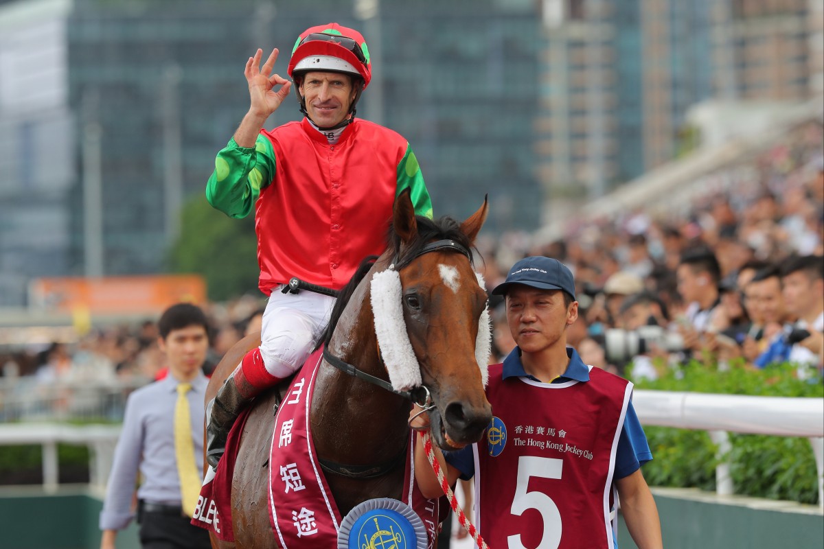 Hugh Bowman is still on a high after his Group One win on Invincible Sage. Photos: Kenneth Chan