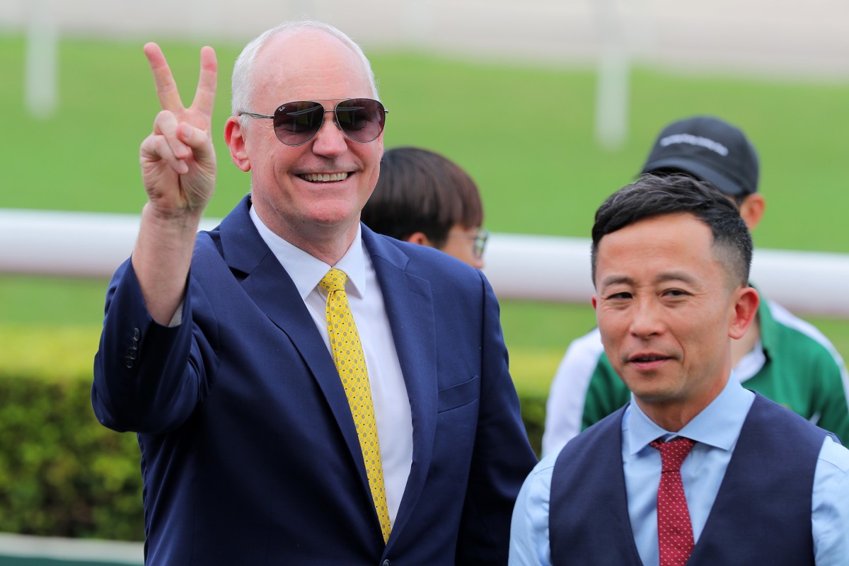 Fresh from a double at Sha Tin last Saturday, David Hall has a big team of nine runners engaged at Sha Tin on Sunday. Photos: Kenneth Chan