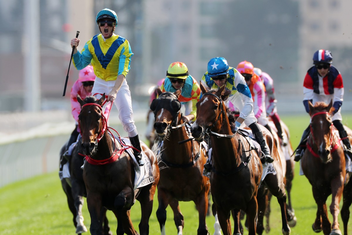 Massive Sovereign triumphs in the Hong Kong Derby (2,000m) under Zac Purton. Photos: Kenneth Chan