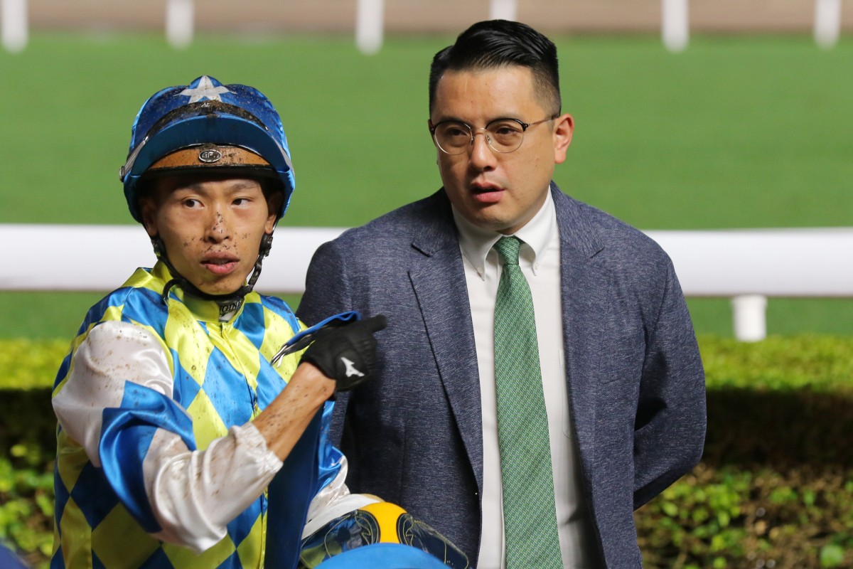 Pierre Ng (right) has 10 runners at Sha Tin on Monday as he chases his first trainers’ championship. Photos: Kenneth Chan