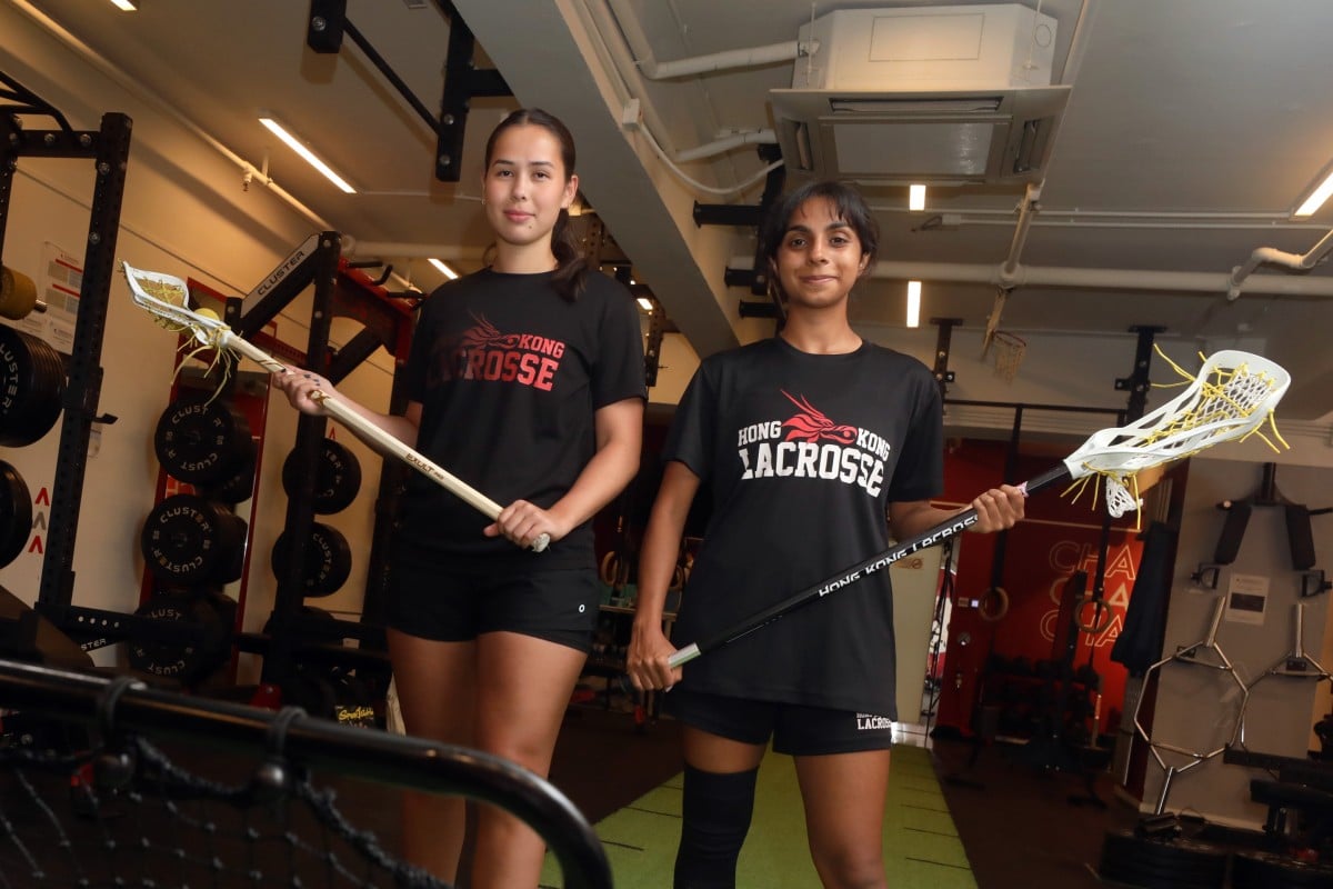 Scarlett Cowley (left) and Simran Shamdasani will represent Hong Kong in the World Lacrosse Women’s U20 Championship in August. Photo: Sun Yeung