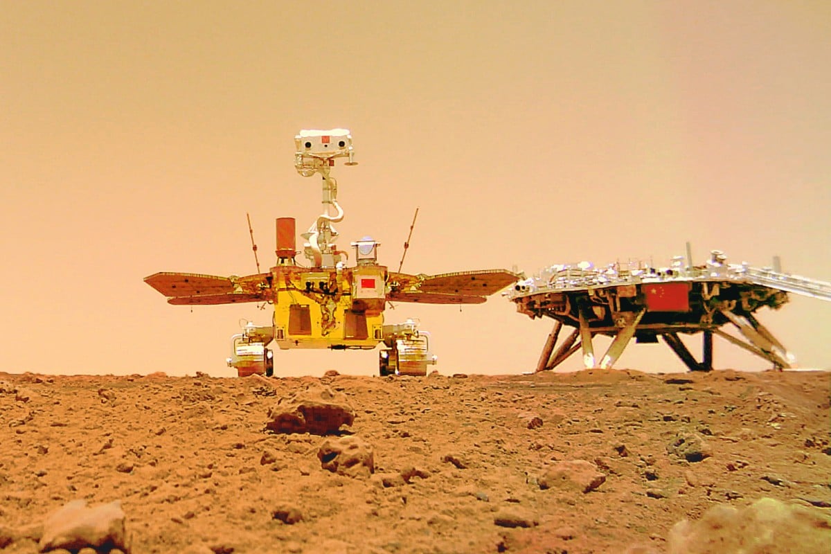 The Hong Kong Polytechnic University developed a Mars camera to capture images of the Red Planet’s surroundings and monitor the status of the Zhurong Mars rover.
Photo: China National Space Administration