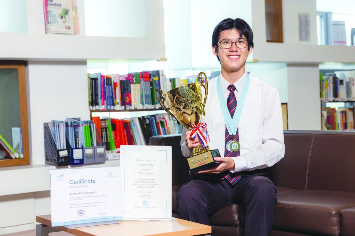 Benjamin Calvin Wu has won awards and recognition in many local and international English public speaking competitions. Photo: Handout