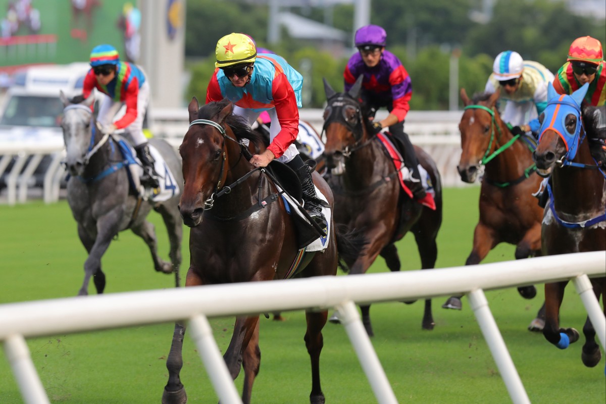 Ka Ying Rising finishes second under Zac Purton in a Sha Tin trial last Saturday. Photos: Kenneth Chan