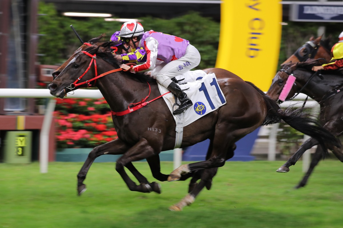Talents Supremo (outside) records his first win in Hong Kong in November last year. Photos: Kenneth Chan