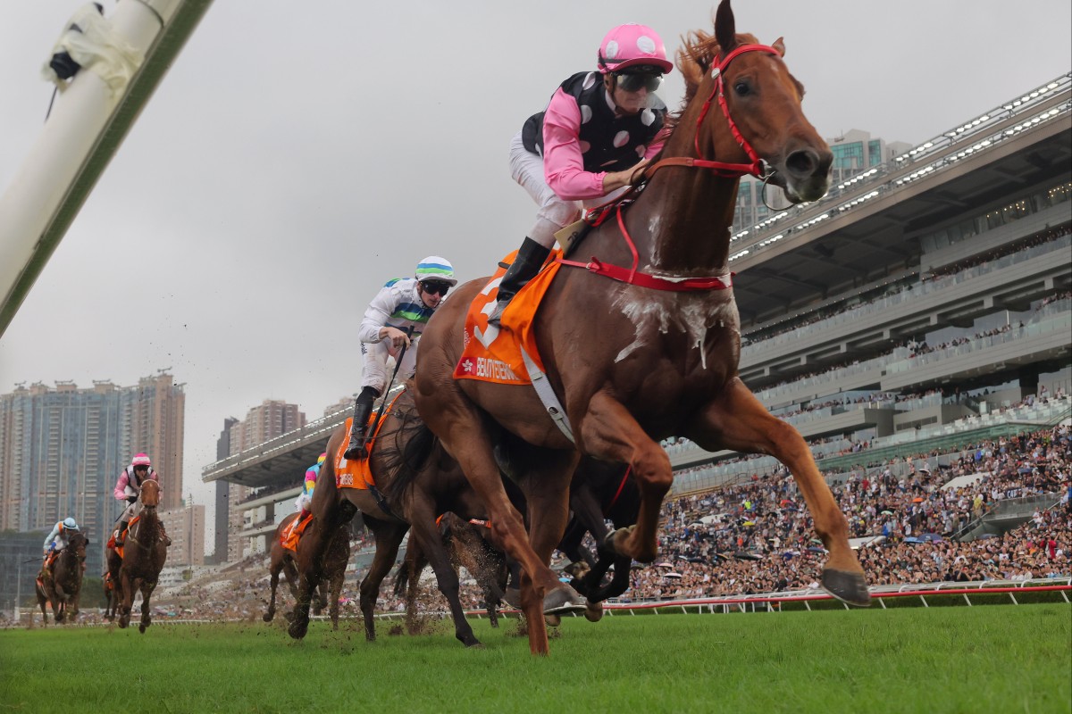 Beauty Eternal registers his first Group One win in April’s Champions Mile. Photos: Kenneth Chan