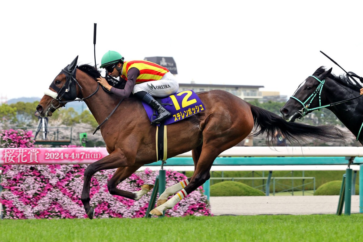 Stellenbosch wins April’s Group One Oka Sho (1,600m) under Joao Moreira. Photo: JRA