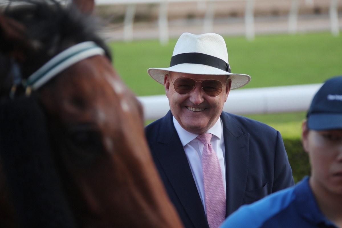 Trainer David Hayes enjoys his Sunday double at Sha Tin. Photo: Kenneth Chan