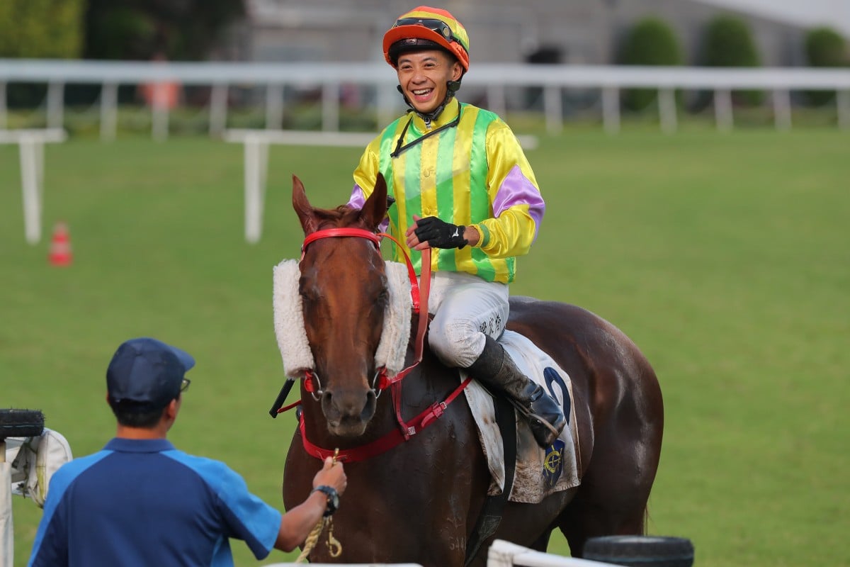 Derek Leung hopes to add to his solitary dirt win this season on Sword Point with five rides at Sha Tin on Wednesday night. Photos: Kenneth Chan