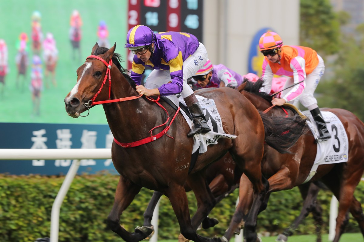 Helios Express, pictured winning the Classic Mile, will be aimed at December’s Hong Kong Sprint. Photos: Kenneth Chan