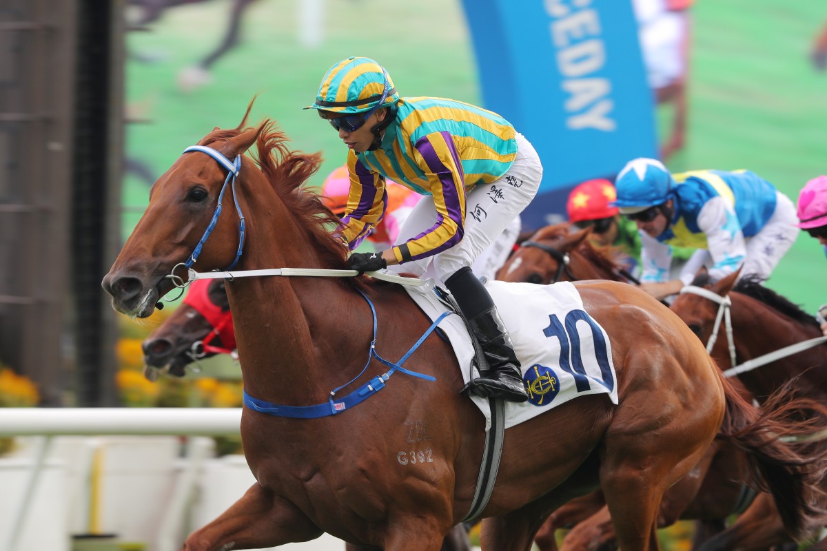 Vincent Ho steers Karma to a decisive victory at Sha Tin on October 20. Photos: Kenneth Chan