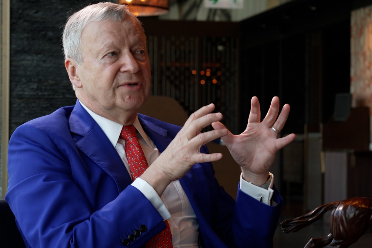 Jockey Club CEO Winfried Engelbrecht-Bresges was interviewed by the Post at Happy Valley racecourse. Photo: SCMP video