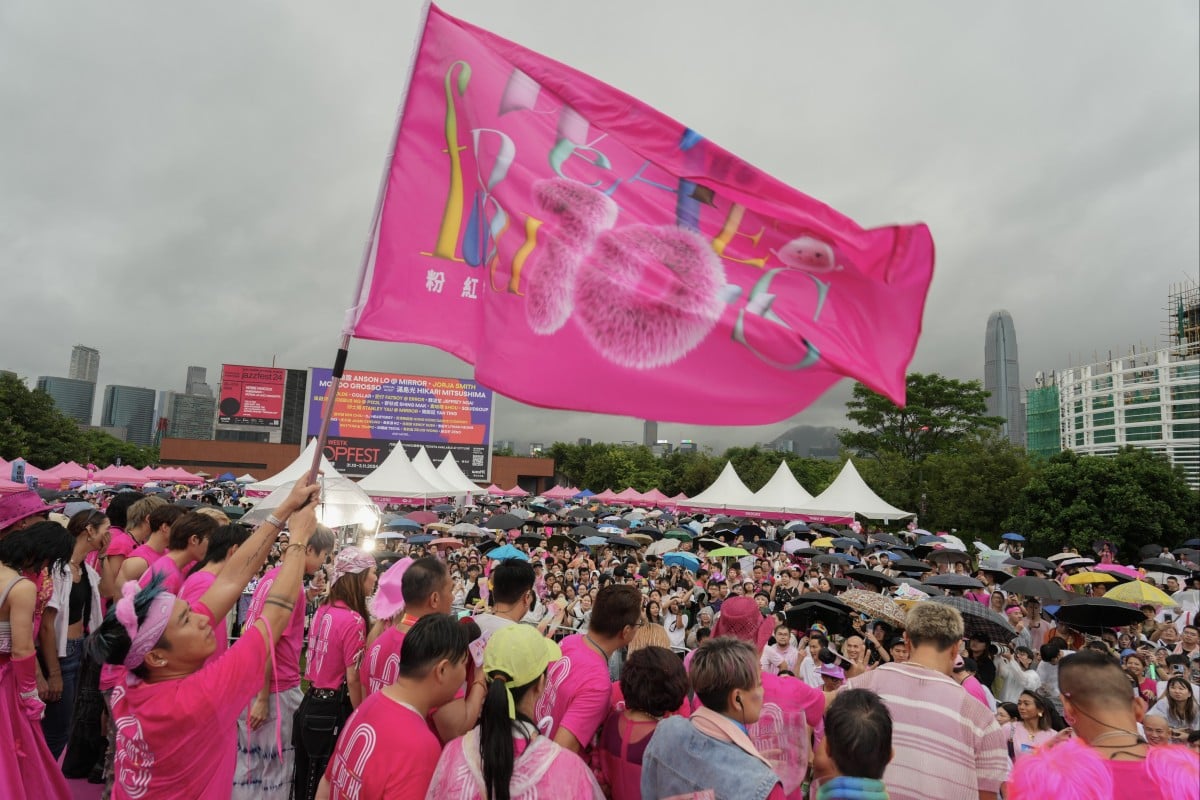 People participate in Pink Dot 2024, Hong Kong’s largest annual LGBTQ+ event. Photo: Sam Tsang