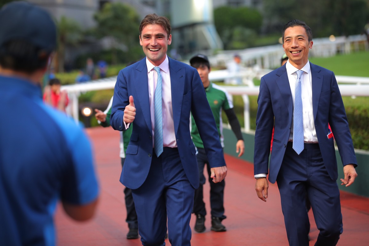 Trainer David Eustace (left) is in no hurry to get new stable recruit Massive Sovereign back to the races. Photos: Kenneth Chan