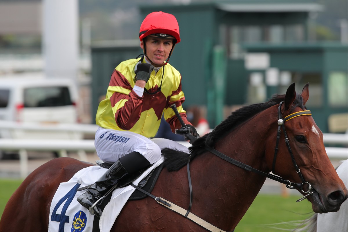 Ben Thompson celebrates his third success of the season on the progressive New Future Folks. Photos: Kenneth Chan