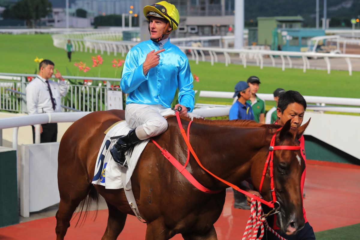 Zac Purton says a better draw will boost Wunderbar’s chances on Sunday. Photos: Kenneth Chan