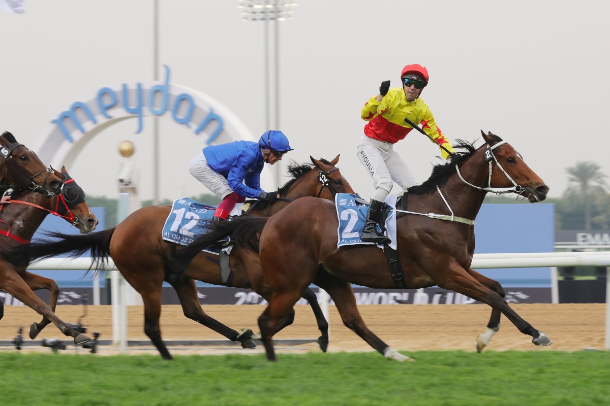 California Spangle wins the 2024 Group One Al Quoz Sprint (1,200m) in Dubai. Photo: Kenneth Chan