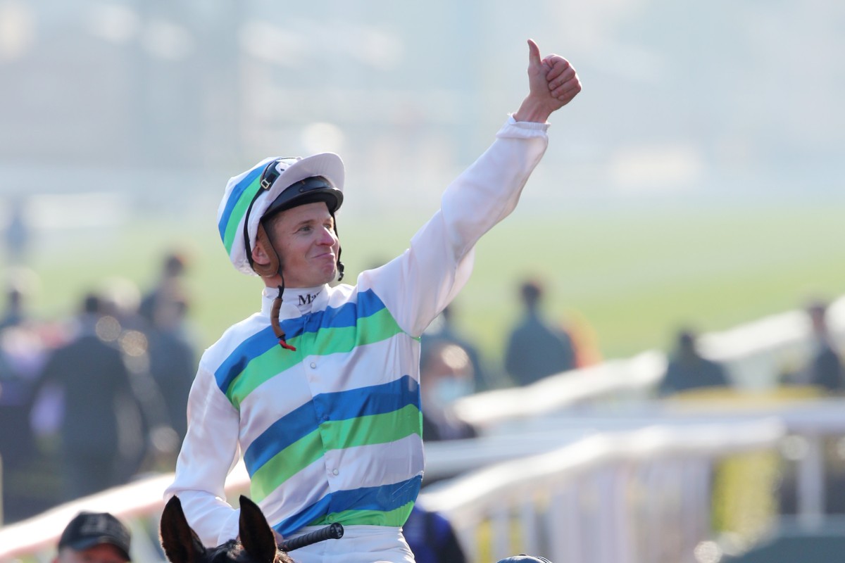 James McDonald will partner Romantic Warrior and Voyage Bubble in the space of 48 hourse. Photo: Kenneth Chan