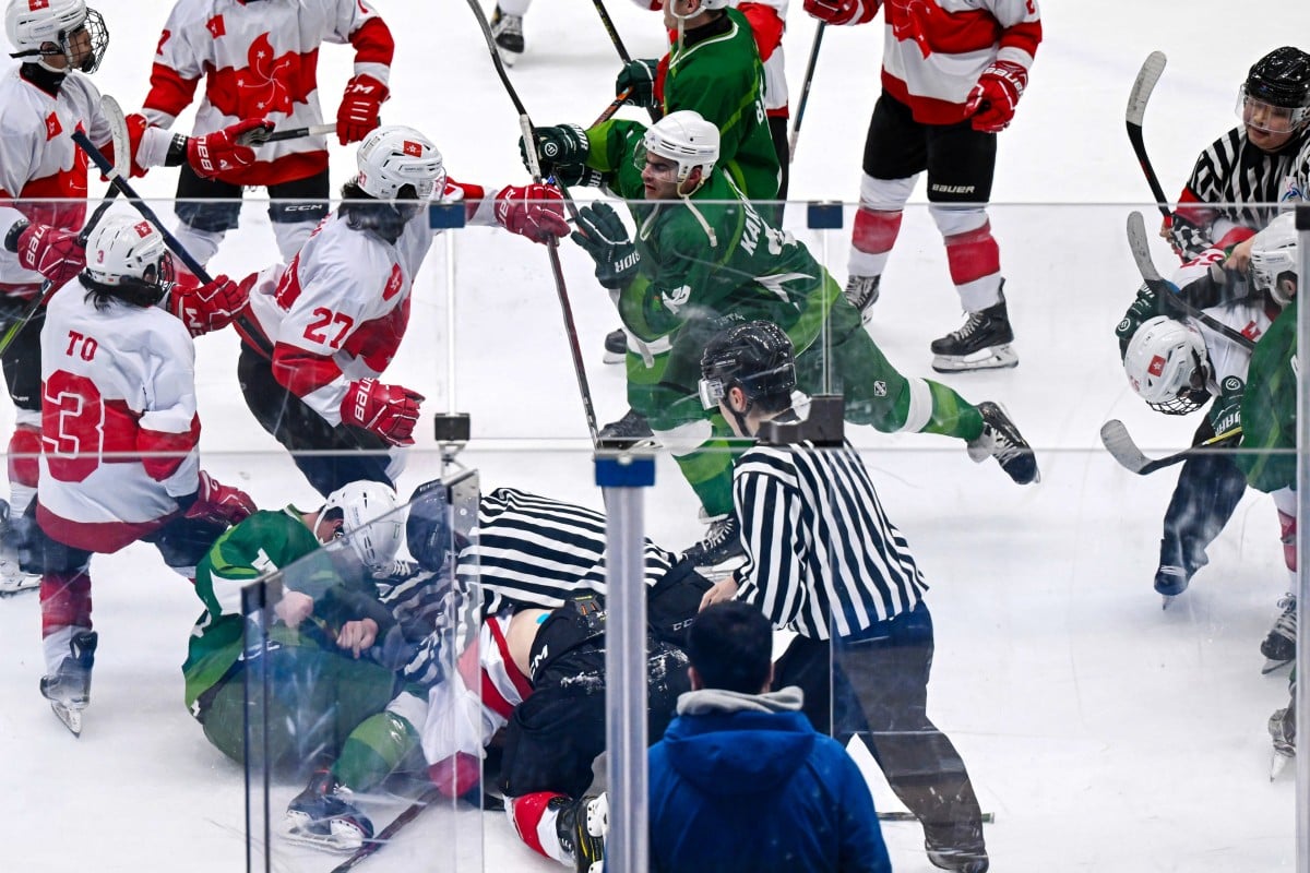 The shocking physical altercation and dispute came after the Hong Kong team won 5-1. Photo: Xinhua