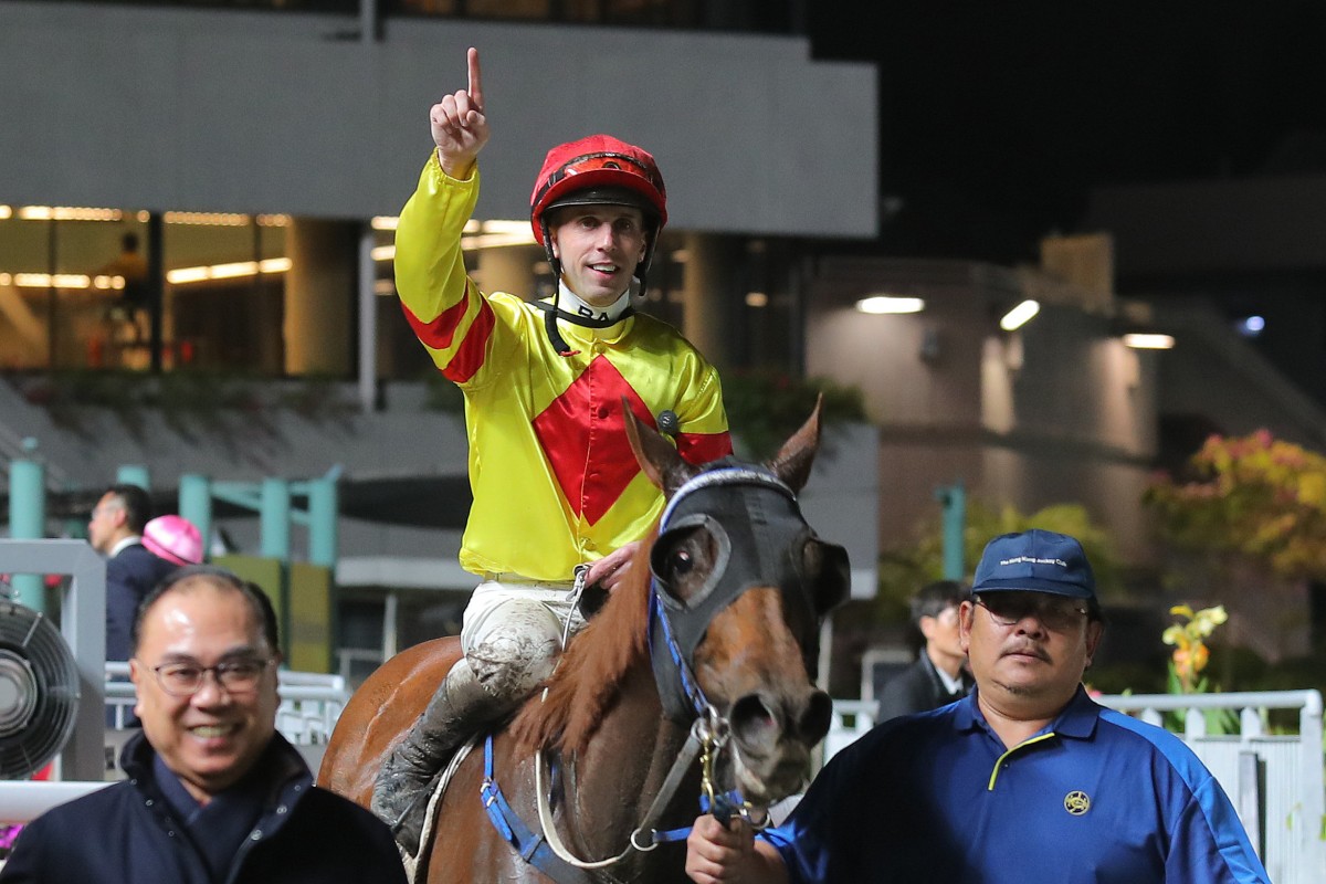 Jockey Brenton Avdulla has a strong book of nine rides on Sunday. Photos: Kenneth Chan