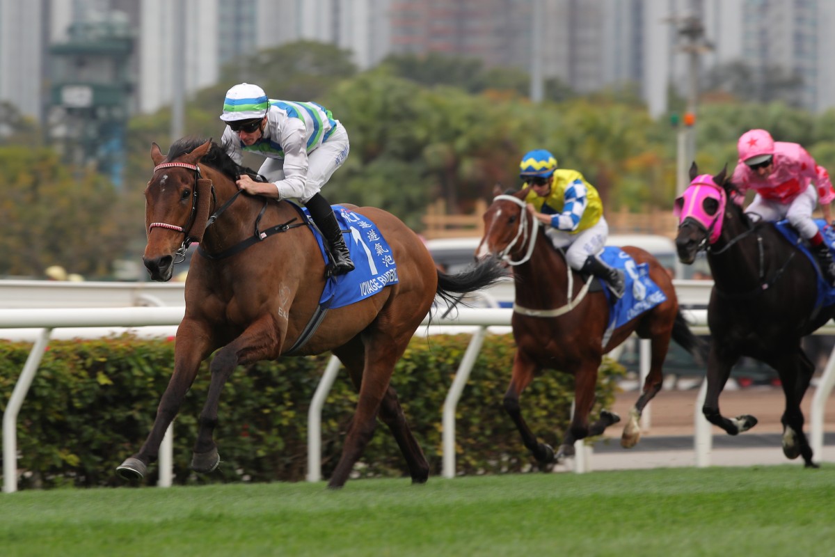 Voyage Bubble explodes clear to win the Gold Cup under James McDonald. Photos: Kenneth Chan