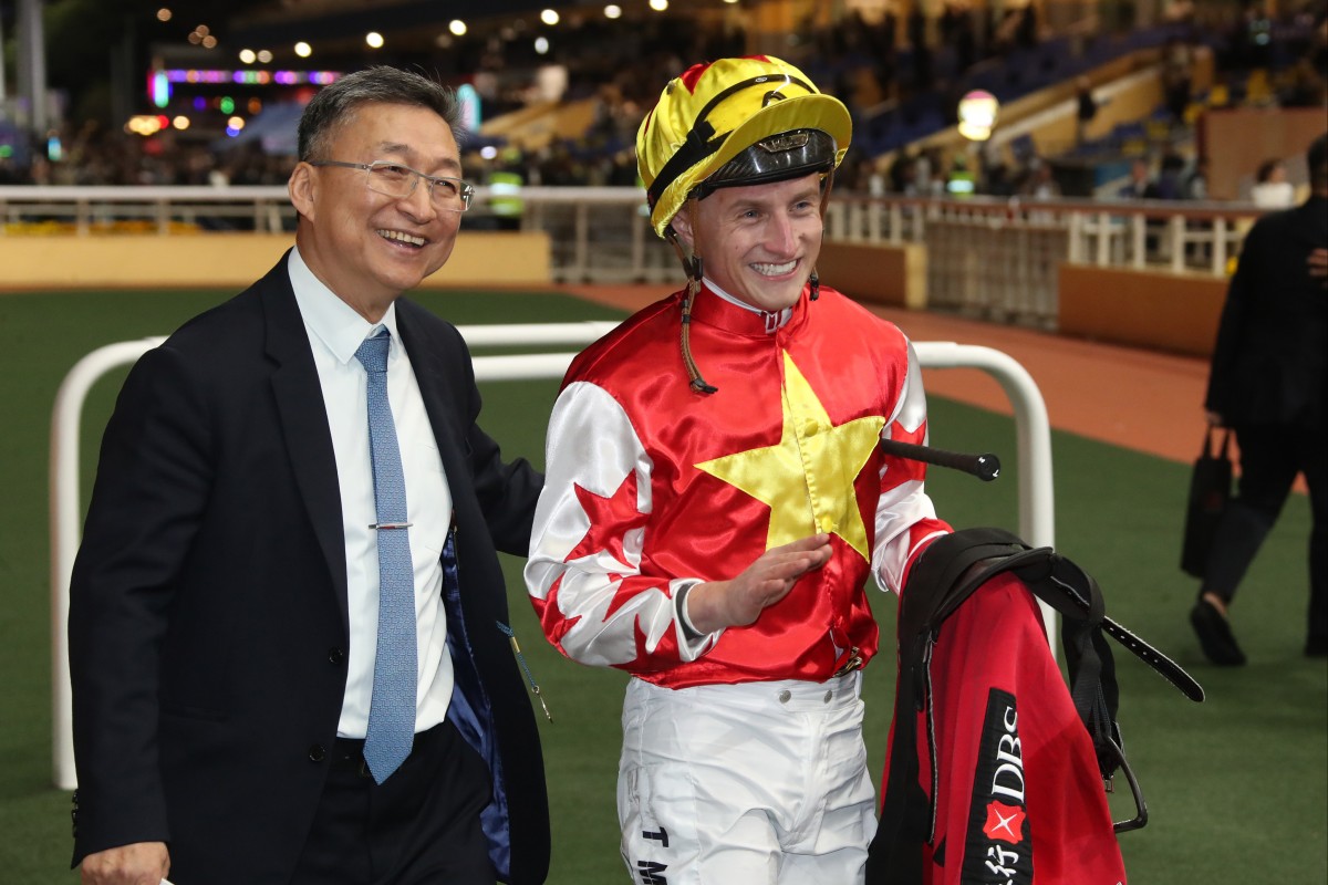 Trainer Francis Lui and jockey Tom Marquand will team up with Divano in Sunday’s Classic Cup. Photos: Kenneth Chan