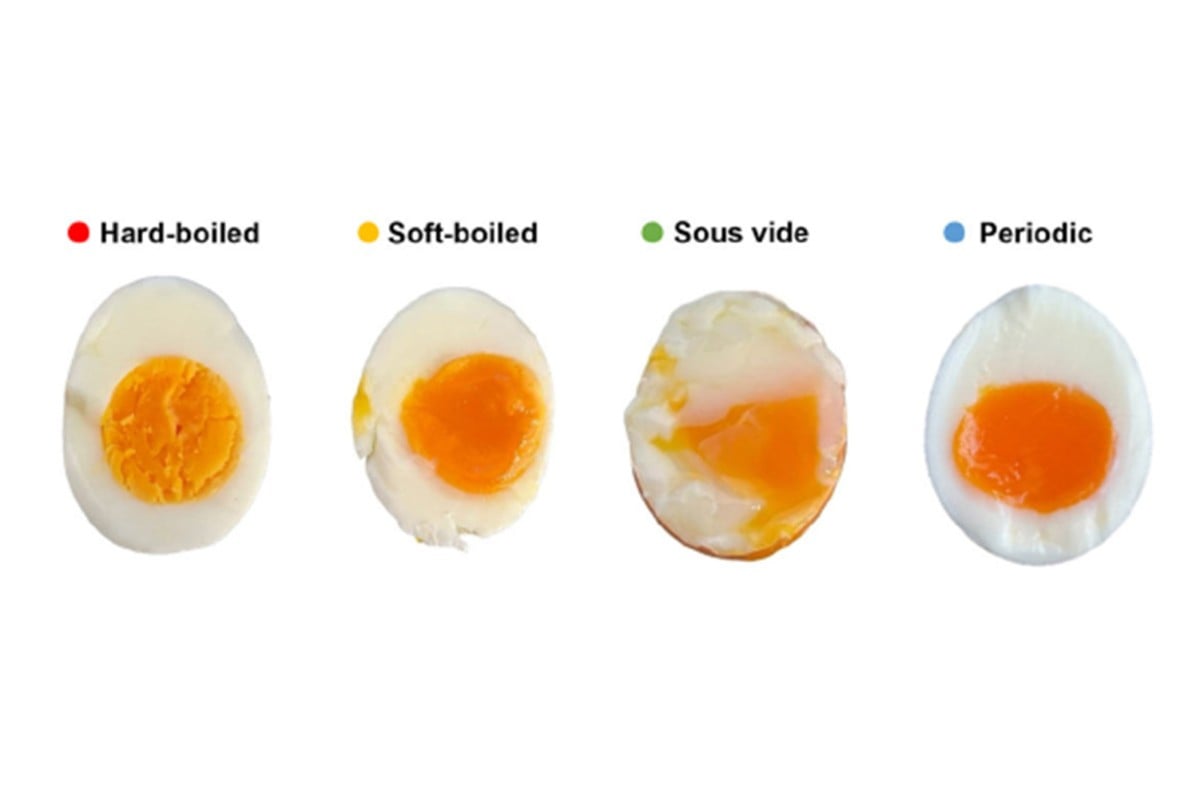 Scientists say they have cracked the code for boiling the perfect egg, which features a velvety yolk paired with a soft, firm white. Photo: AP