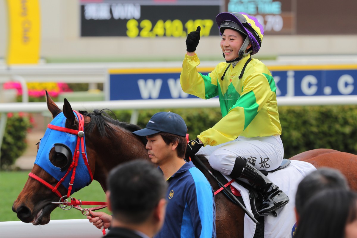 Apprentice Britney Wong celebrates her latest dirt win on Self Improvement. Photos: Kenneth Chan