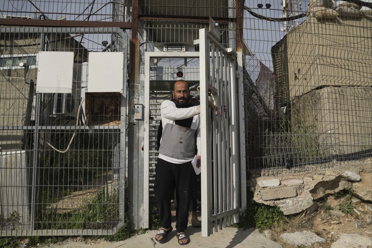 Hamdan Ballal, the Oscar-winning Palestinian co-director of “No Other Land” is released from a police station in the West Bank settlement of Kiryat Arba a day after being detained by the Israeli army following an attack by Israeli settlers. Photo: AP