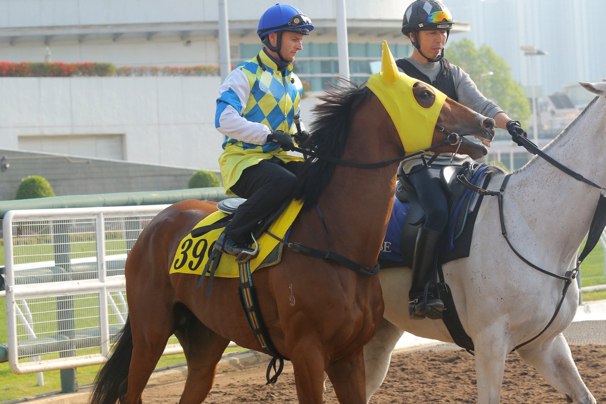 Zac Purton and Galaxy Patch head out to trial last week. Photos: Kenneth Chan