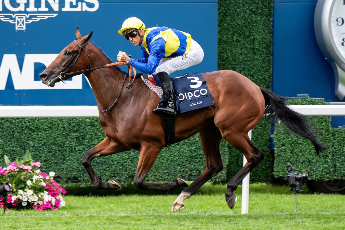 Goliath wins last year’s Group One King George VI And Queen Elizabeth Stakes (2,392m). Photo: HKJC