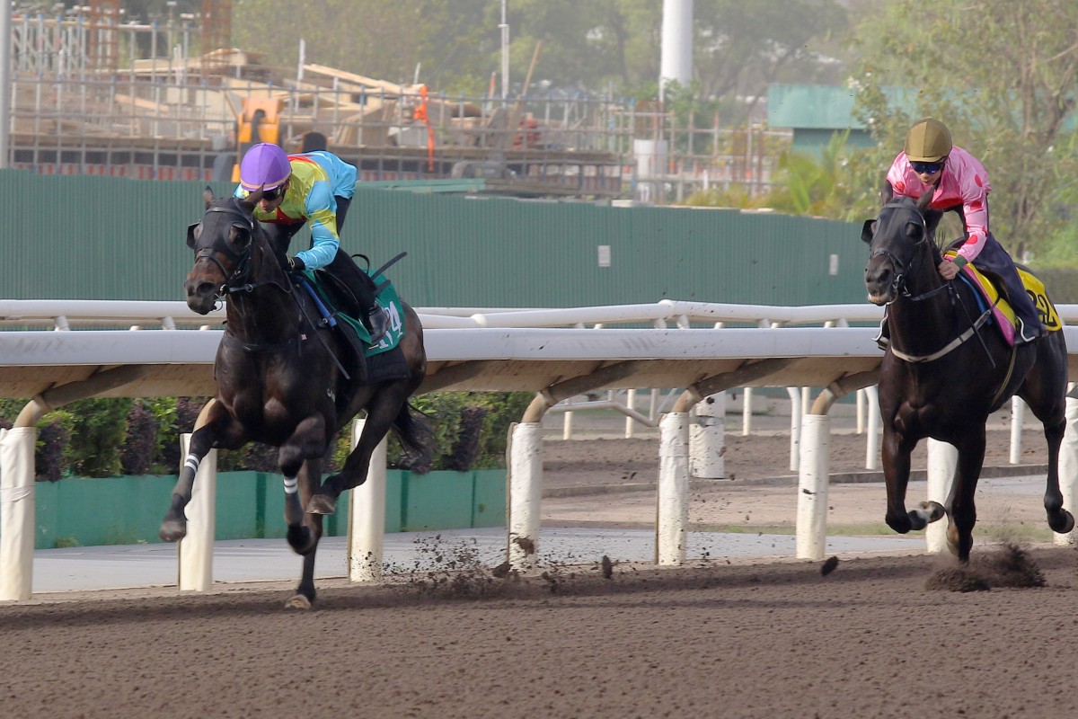 Victor The Winner scores an impressive trial win over Chancheng Glory. Photos: Kenneth Chan