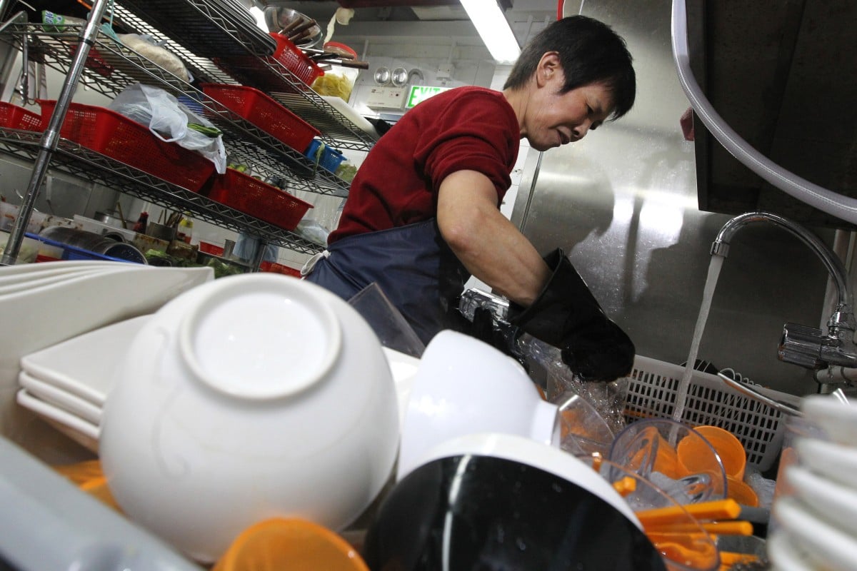 Many Hong Kong restaurant workers, especially older employees, say they worry about the influx of imported labourers from mainland China. Photo: May Tse