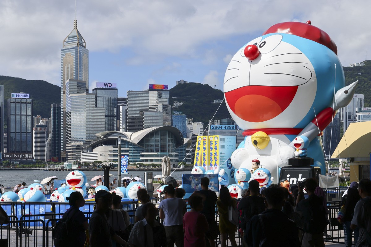 An exhibition of the beloved Japanese character Doraemon in Hong Kong last year featured 135 sculptures and an animated film based on the city’s scenes. Photo: Dickson Lee