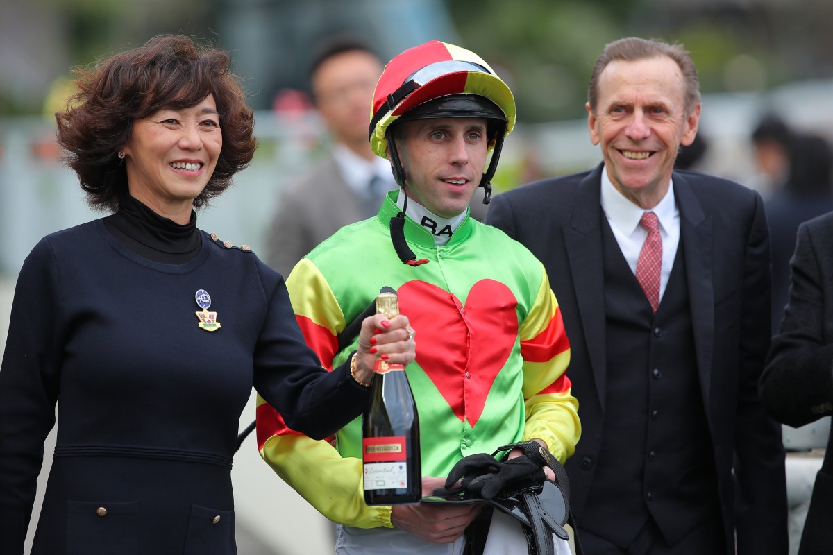 Jockey Brenton Avdulla and trainer John Size team up with Wunderbar on Saturday. Photos: Kenneth Chan
