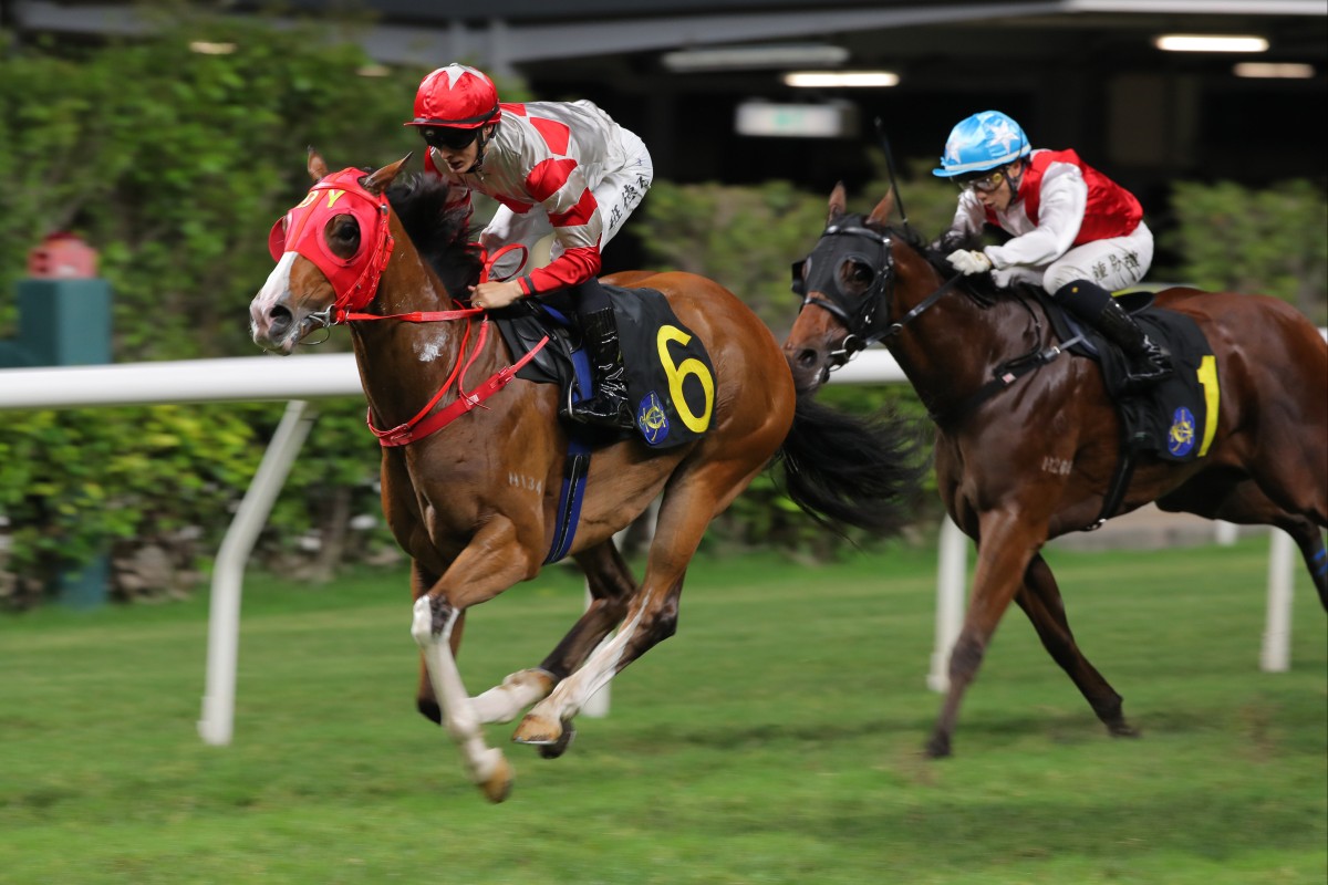 Lean Master gets on top under Harry Bentley for a cosy win. Photo: Kenneth Chan