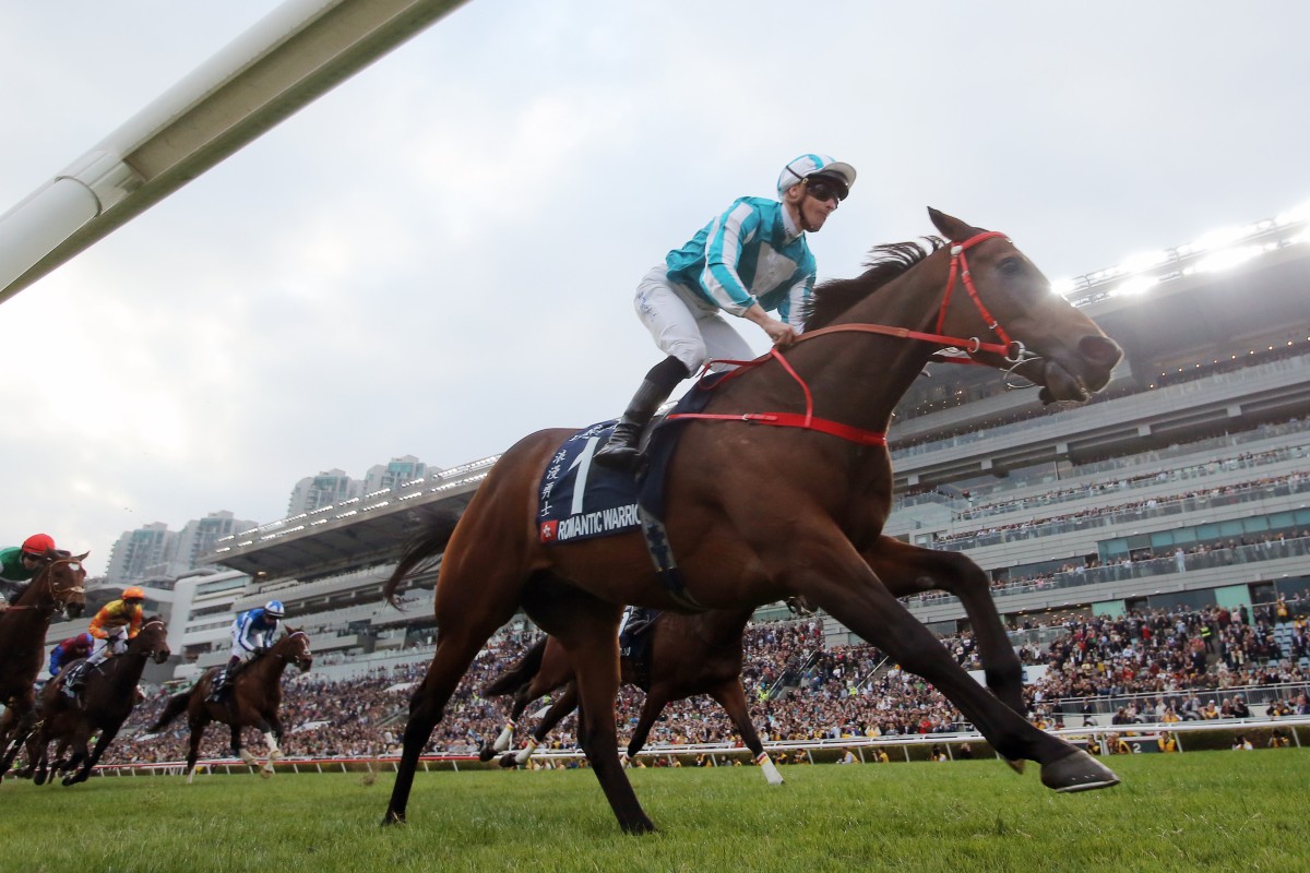 Romantic Warrior wins last December’s Group One Hong Kong Cup (2,000m). Photo: Kenneth Chan