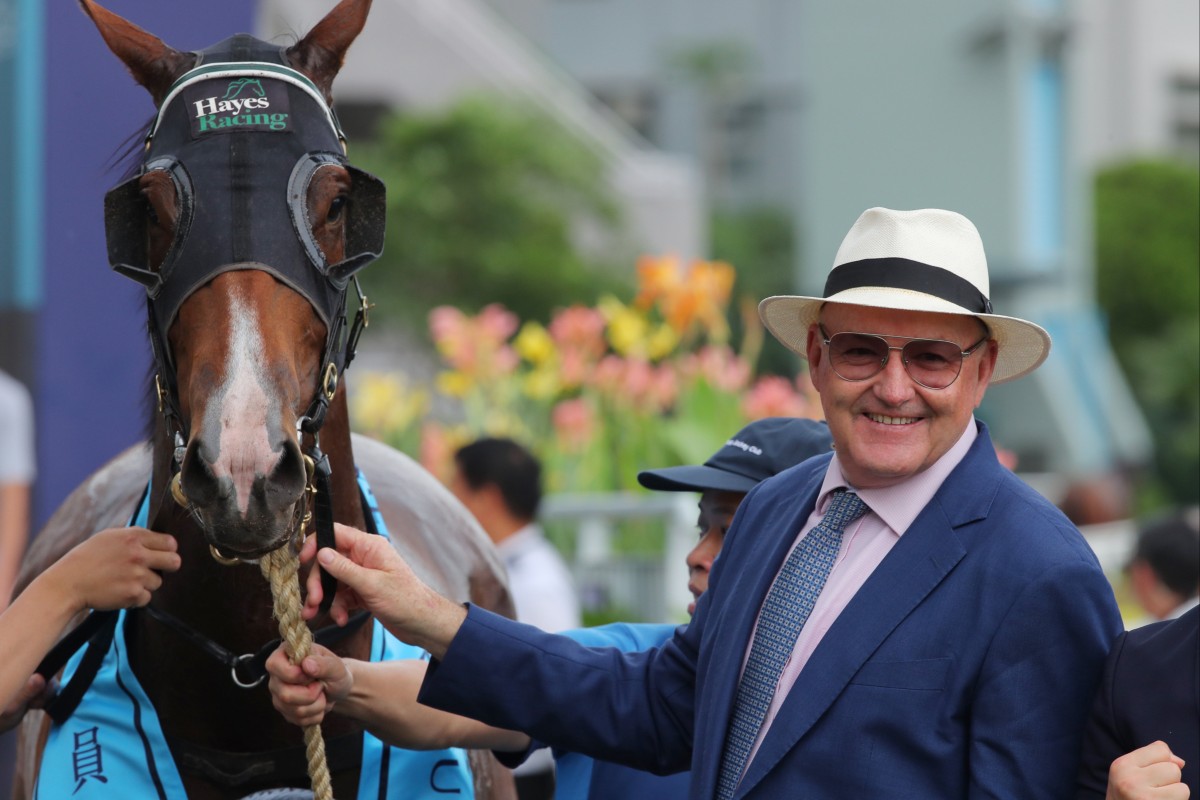 David Hayes with in-form dirt specialist Solid Shalaa. Photos: Kenneth Chan