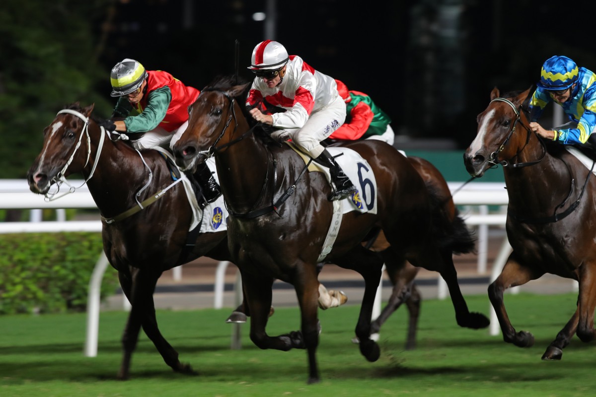 Magnifique and Zac Purton (white and red) win at Sha Tin on Saturday. Photos: Kenneth Chan
