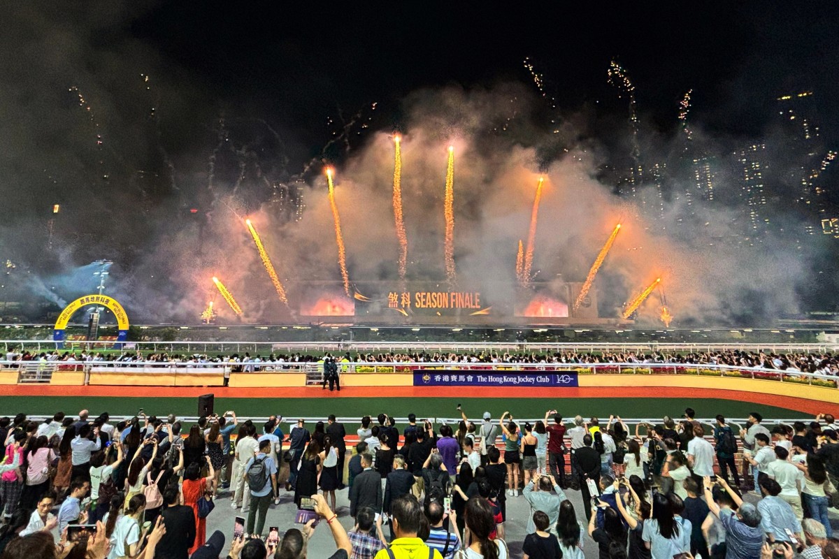Fireworks mark the season finale at Happy Valley. Photos: Kenneth Chan