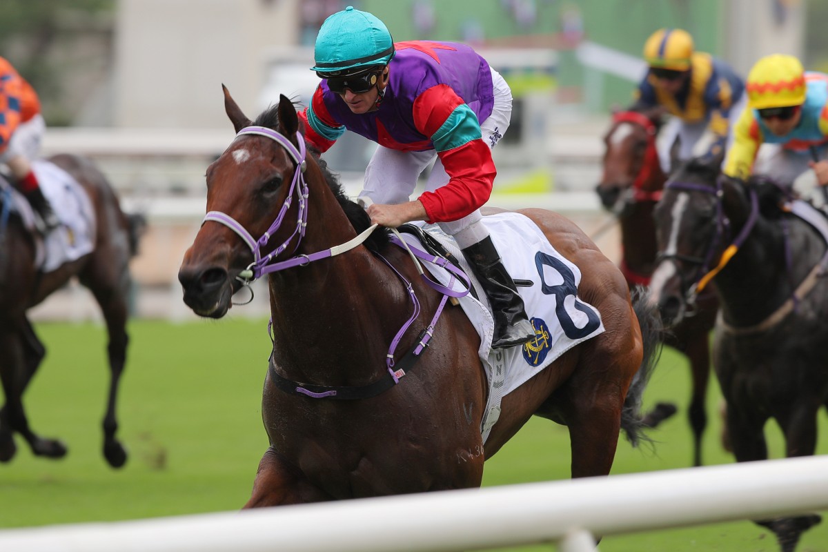 Lightness Of Music bolts in on debut for Zac Purton in June. Photos: Kenneth Chan
