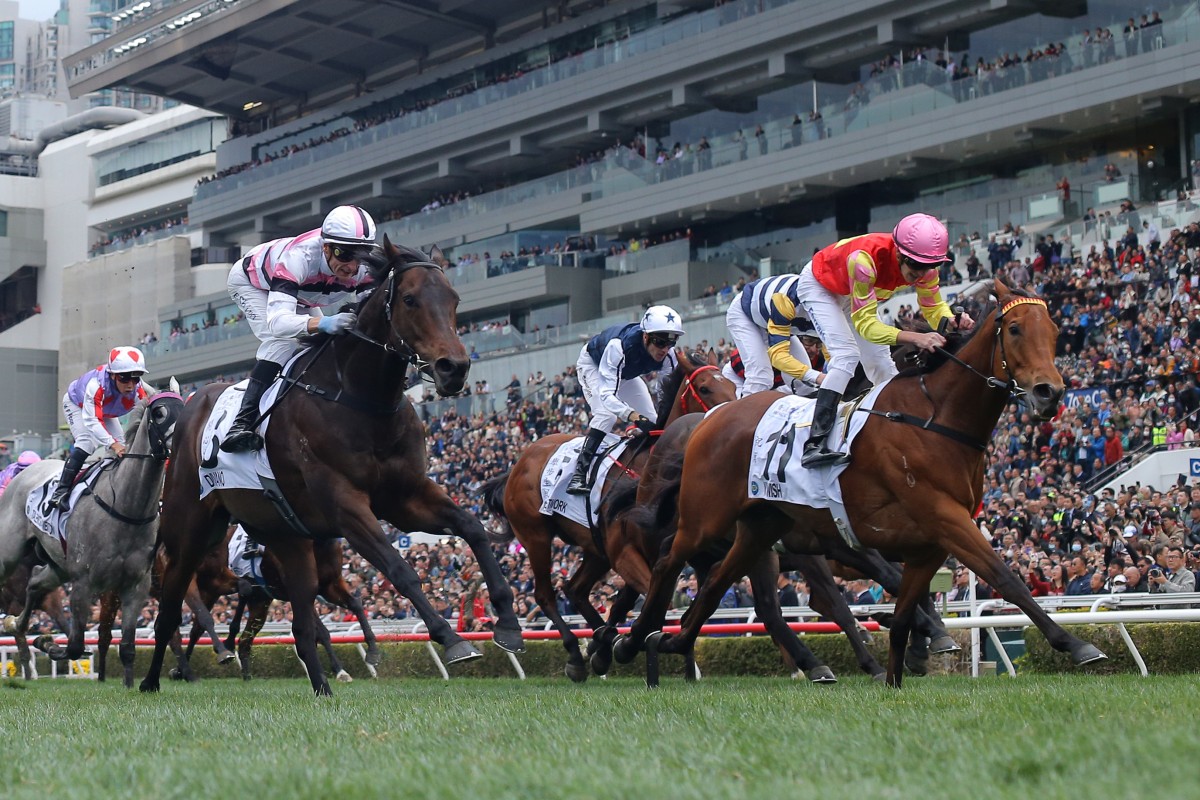 My Wish beats home Divano to win the Classic Mile in January. Photo: Kenneth Chan