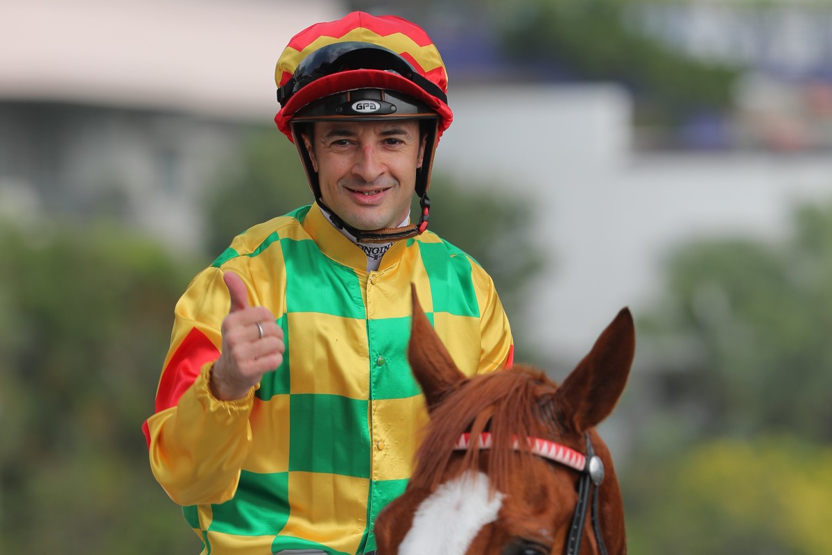 Christophe Lemaire enjoys a Sha Tin winner in 2022. Photos: Kenneth Chan